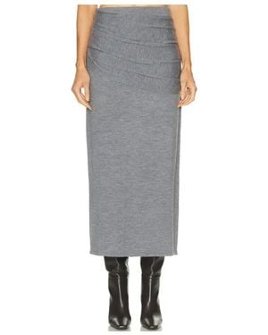 STAUD Elastic Waist Skirt - Grey