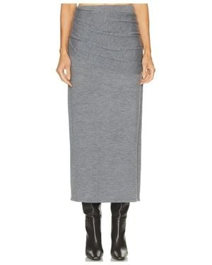 STAUD Elastic Waist Skirt - Gray