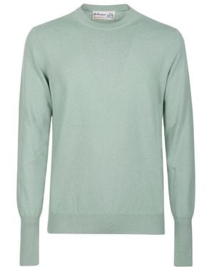 Ballantyne Crew-Neck Long Sleeved Sweater - Green