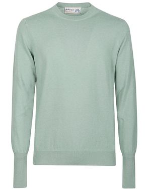 Ballantyne Crew-Neck Long Sleeved Jumper - Green