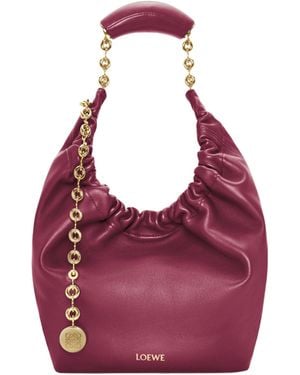Loewe Chain Handle Shoulder Bag - Purple