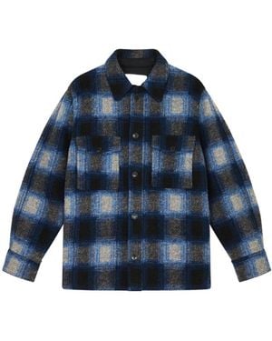 Isabel Marant Checked Long-Sleeved Shirt - Blue