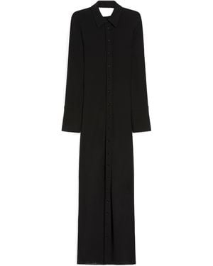 Sportmax Nias Button-Up Long-Sleeved Dress - Black