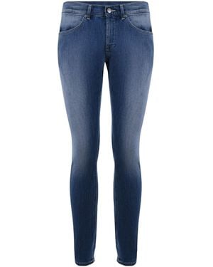 Dondup Straight-Leg Skinny-Cut Jeans - Blue