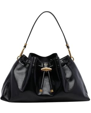 Jimmy Choo Cinch Drawstring Medium Shoulder Bag - Black
