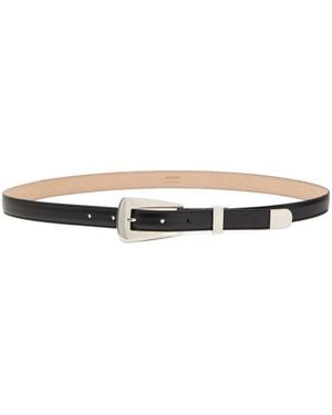 KHAITE Lucca Leather Belt - White