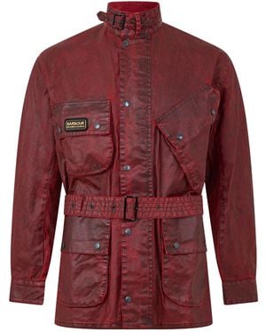Barbour Burgundy Workwear Jacket - Red