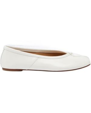 Maison Margiela Tabi Leather Ballet Flats - White