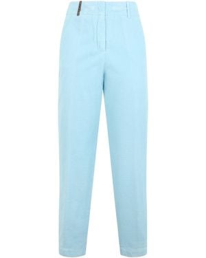 Peserico High-Waist Tapered Pants - Blue