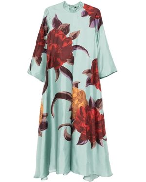 La DoubleJ Oversize Printed Dress - White