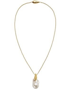 Bottega Veneta Pearl Pendant - Metallic