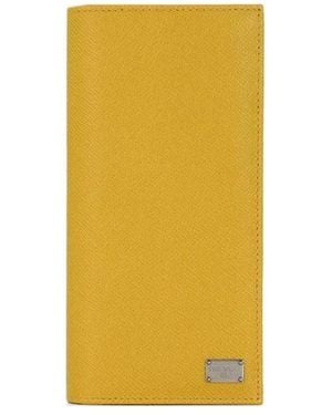 Dolce & Gabbana Logo Details Wallet - Yellow