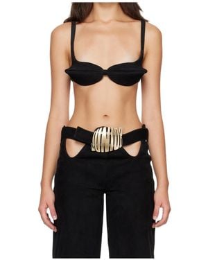 Jean Paul Gaultier Leather Top - Black