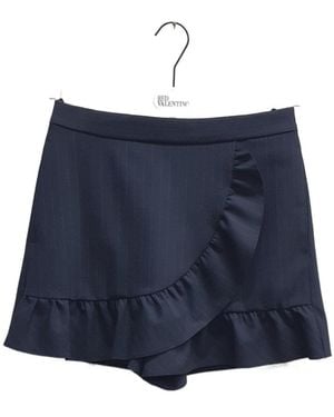 RED Valentino Striped Skirt - Blue