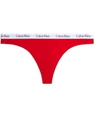 Calvin Klein Wide Waistband Thong - Red