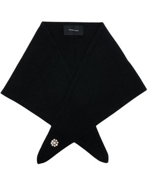 Simone Rocha Embellished Cashmere Scarf - Black
