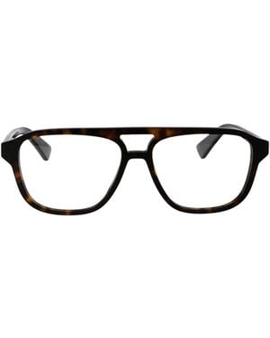 Bottega Veneta Eyewear Aviator Frame Glasses - White