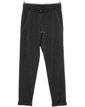 Brunello Cucinelli Drawstring Tapered Sweatpants - Black