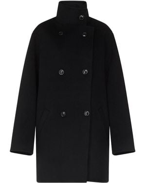 Loulou de Saison Olmo Double-Breasted Coat - Black