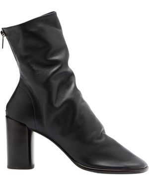 Lemaire Glove Leather Ankle Boots - Black