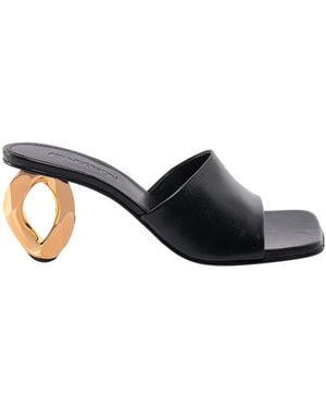 JW Anderson Square-Headed High-Heeled Sandals - Black