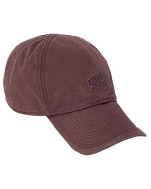 Miu Miu Logo Embroidered Baseball Cap - Purple
