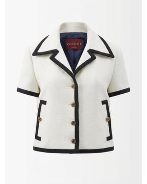 Gucci Short-Sleeved Tweed Jacket - Black