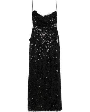 Coperni Sequins Embellished Long Dress - Black
