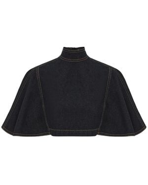 Zimmermann Hypnotic Denim Capelet - Blue