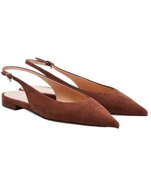 Gianvito Rossi Robbie 05 Slingback Flats - Brown