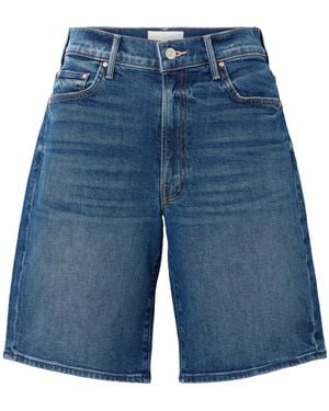 Mother Undercover Bermuda Denim Shorts - Blue