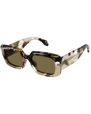 Gucci Eyewear Rectangular Acetate Sunglasses - Metallic