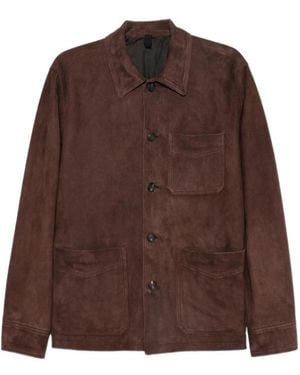Tagliatore Long-Sleeved Shirt Jacket - Brown