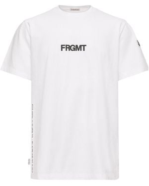 Moncler X Fragment Dog Print Cotton T-Shirt - White