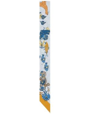 Gucci Printed Silk Ribbon - White