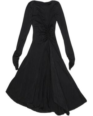 Acne Studios Open Back Long Sleeved Dress - Black