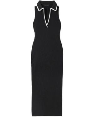 Veronica Beard Darien Ribbed Dress - Black