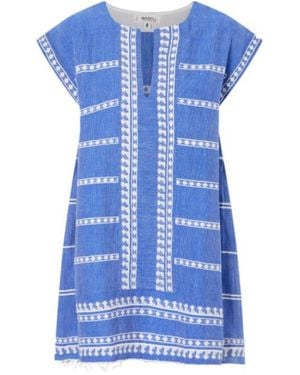 lemlem Cotton-Gauze Coverup - Blue