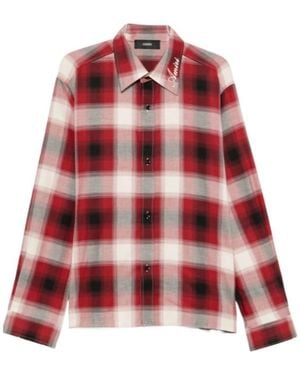 Amiri Checked Button-Up Shirt - Red