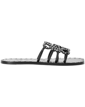 Loewe Studded Flat Slides - White
