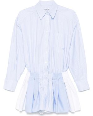 Alexander Wang Pleated Boxer Romper Jumpsuit - White