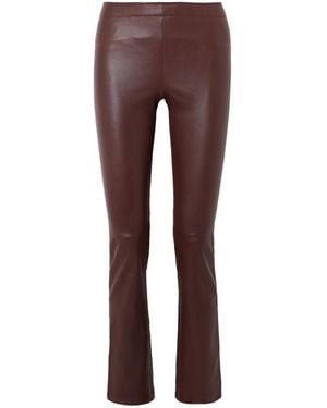 Stouls Jp Panelled Leather Flared Trousers - Purple