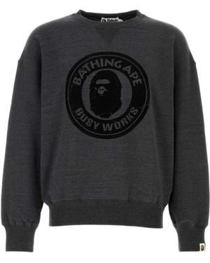 A Bathing Ape Busy Works Crewneck Jumper - Grey