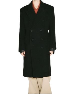 Martine Rose Double-Breasted Long Coat - Black