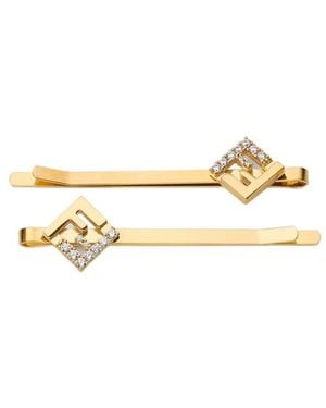 Fendi Hair Clips - Metallic