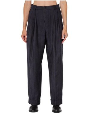 Dries Van Noten Belt Loop Casual Pants - Blue