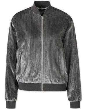 Peserico Zipped Bomber Jacket - Grey