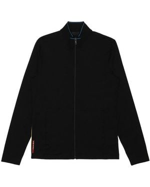 Prada Zippered Long-Sleeved Casual Jacket - Black