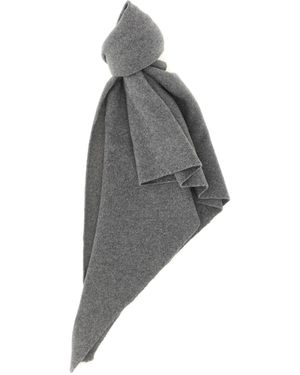 Nude Melange Knitted Scarf - Grey