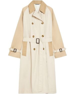 Weekend by Maxmara Canasta Double-Breasted Reversible Trench Coat - Natural